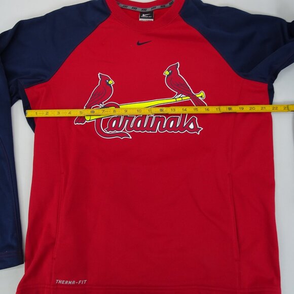 NIKE Therma-Fit Cardinals Graphic‎ Print Crew Neck Sweatshirt Zip Pocket Men's M - Picture 8 of 9